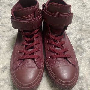 Leather Converse Chuck Taylor high tops